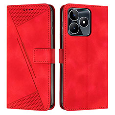 Funda de Cuero Cartera con Soporte Carcasa Y04X para Realme C51 Rojo