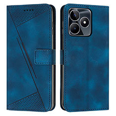 Funda de Cuero Cartera con Soporte Carcasa Y04X para Realme C53 India Azul