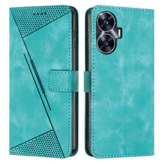 Funda de Cuero Cartera con Soporte Carcasa Y04X para Realme C55 Verde