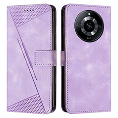 Funda de Cuero Cartera con Soporte Carcasa Y04X para Realme Narzo 60 5G Morado