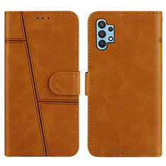 Funda de Cuero Cartera con Soporte Carcasa Y04X para Samsung Galaxy M32 5G Marron Claro