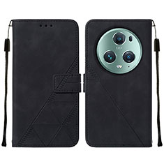 Funda de Cuero Cartera con Soporte Carcasa Y05B para Huawei Honor Magic5 Pro 5G Negro