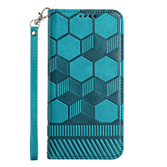 Funda de Cuero Cartera con Soporte Carcasa Y05B para Samsung Galaxy A03 Cian