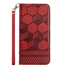 Funda de Cuero Cartera con Soporte Carcasa Y05B para Samsung Galaxy A03s Rojo