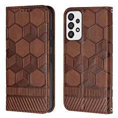 Funda de Cuero Cartera con Soporte Carcasa Y05B para Samsung Galaxy A53 5G Marron