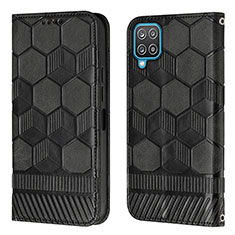 Funda de Cuero Cartera con Soporte Carcasa Y05B para Samsung Galaxy F12 Negro