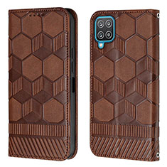 Funda de Cuero Cartera con Soporte Carcasa Y05B para Samsung Galaxy M12 Marron