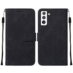 Funda de Cuero Cartera con Soporte Carcasa Y07B para Samsung Galaxy S21 Plus 5G Negro