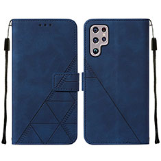 Funda de Cuero Cartera con Soporte Carcasa Y07B para Samsung Galaxy S23 Ultra 5G Azul