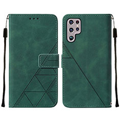 Funda de Cuero Cartera con Soporte Carcasa Y07B para Samsung Galaxy S23 Ultra 5G Verde