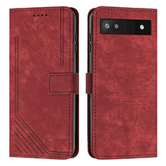 Funda de Cuero Cartera con Soporte Carcasa Y07X para Google Pixel 6a 5G Rojo