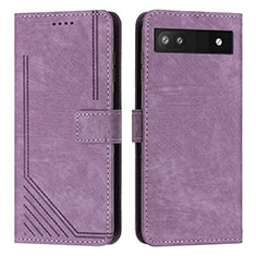 Funda de Cuero Cartera con Soporte Carcasa Y07X para Google Pixel 7a 5G Morado