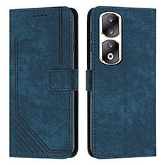 Funda de Cuero Cartera con Soporte Carcasa Y07X para Huawei Honor 90 Pro 5G Azul