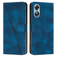 Funda de Cuero Cartera con Soporte Carcasa Y07X para Huawei Honor X5 Plus Azul