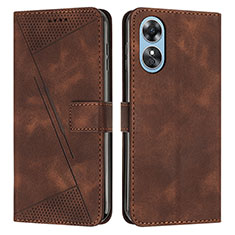 Funda de Cuero Cartera con Soporte Carcasa Y07X para Huawei Honor X5 Plus Marron