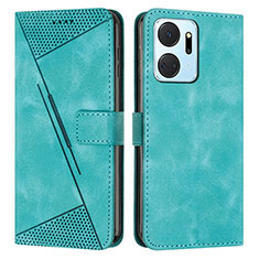 Funda de Cuero Cartera con Soporte Carcasa Y07X para Huawei Honor X7a Verde