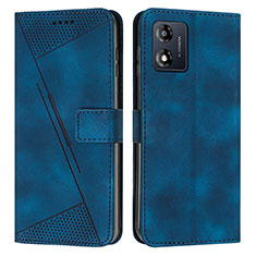 Funda de Cuero Cartera con Soporte Carcasa Y07X para Motorola Moto E13 Azul