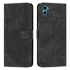 Funda de Cuero Cartera con Soporte Carcasa Y07X para Motorola Moto E22S Negro