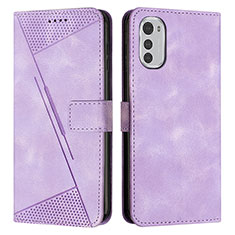 Funda de Cuero Cartera con Soporte Carcasa Y07X para Motorola Moto E32 Morado