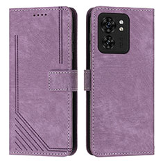 Funda de Cuero Cartera con Soporte Carcasa Y07X para Motorola Moto Edge (2023) 5G Morado