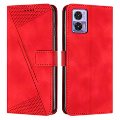 Funda de Cuero Cartera con Soporte Carcasa Y07X para Motorola Moto Edge 30 Lite 5G Rojo