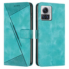 Funda de Cuero Cartera con Soporte Carcasa Y07X para Motorola Moto Edge X30 Pro 5G Verde