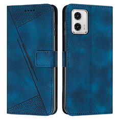 Funda de Cuero Cartera con Soporte Carcasa Y07X para Motorola Moto G 5G (2023) Azul