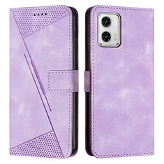 Funda de Cuero Cartera con Soporte Carcasa Y07X para Motorola Moto G 5G (2023) Morado