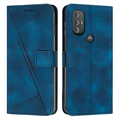 Funda de Cuero Cartera con Soporte Carcasa Y07X para Motorola Moto G Play (2023) Azul