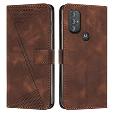 Funda de Cuero Cartera con Soporte Carcasa Y07X para Motorola Moto G Play (2023) Marron