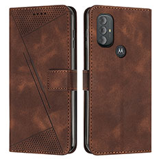 Funda de Cuero Cartera con Soporte Carcasa Y07X para Motorola Moto G Power (2022) Marron