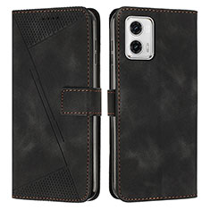 Funda de Cuero Cartera con Soporte Carcasa Y07X para Motorola Moto G53j 5G Negro