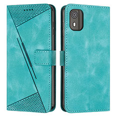 Funda de Cuero Cartera con Soporte Carcasa Y07X para Nokia C02 Verde