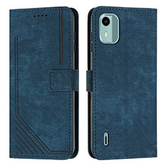 Funda de Cuero Cartera con Soporte Carcasa Y07X para Nokia C12 Pro Azul