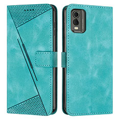 Funda de Cuero Cartera con Soporte Carcasa Y07X para Nokia C210 Verde