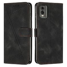 Funda de Cuero Cartera con Soporte Carcasa Y07X para Nokia C32 Negro