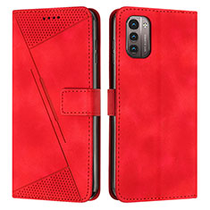 Funda de Cuero Cartera con Soporte Carcasa Y07X para Nokia G11 Rojo