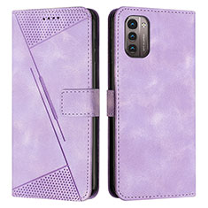 Funda de Cuero Cartera con Soporte Carcasa Y07X para Nokia G21 Morado