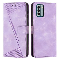 Funda de Cuero Cartera con Soporte Carcasa Y07X para Nokia G22 Morado