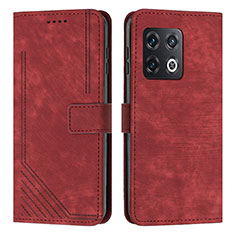 Funda de Cuero Cartera con Soporte Carcasa Y07X para OnePlus 10 Pro 5G Rojo