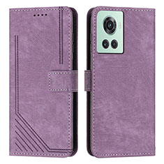 Funda de Cuero Cartera con Soporte Carcasa Y07X para OnePlus 10R 5G Morado