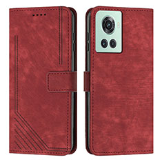 Funda de Cuero Cartera con Soporte Carcasa Y07X para OnePlus 10R 5G Rojo