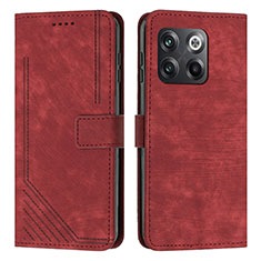 Funda de Cuero Cartera con Soporte Carcasa Y07X para OnePlus 10T 5G Rojo