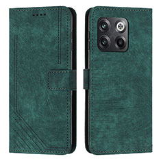 Funda de Cuero Cartera con Soporte Carcasa Y07X para OnePlus 10T 5G Verde