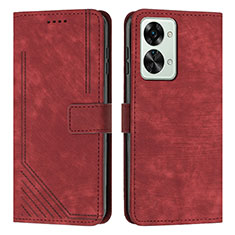 Funda de Cuero Cartera con Soporte Carcasa Y07X para OnePlus Nord 2T 5G Rojo