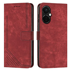 Funda de Cuero Cartera con Soporte Carcasa Y07X para OnePlus Nord CE 3 5G Rojo