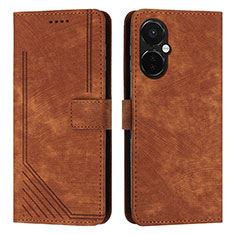 Funda de Cuero Cartera con Soporte Carcasa Y07X para OnePlus Nord CE 3 Lite 5G Marron