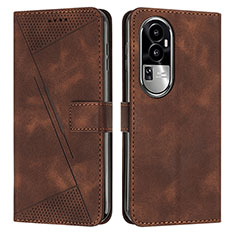 Funda de Cuero Cartera con Soporte Carcasa Y07X para Oppo Reno10 Pro+ Plus 5G Marron