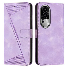 Funda de Cuero Cartera con Soporte Carcasa Y07X para Oppo Reno10 Pro+ Plus 5G Morado