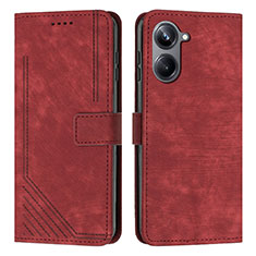 Funda de Cuero Cartera con Soporte Carcasa Y07X para Realme 10 Pro 5G Rojo